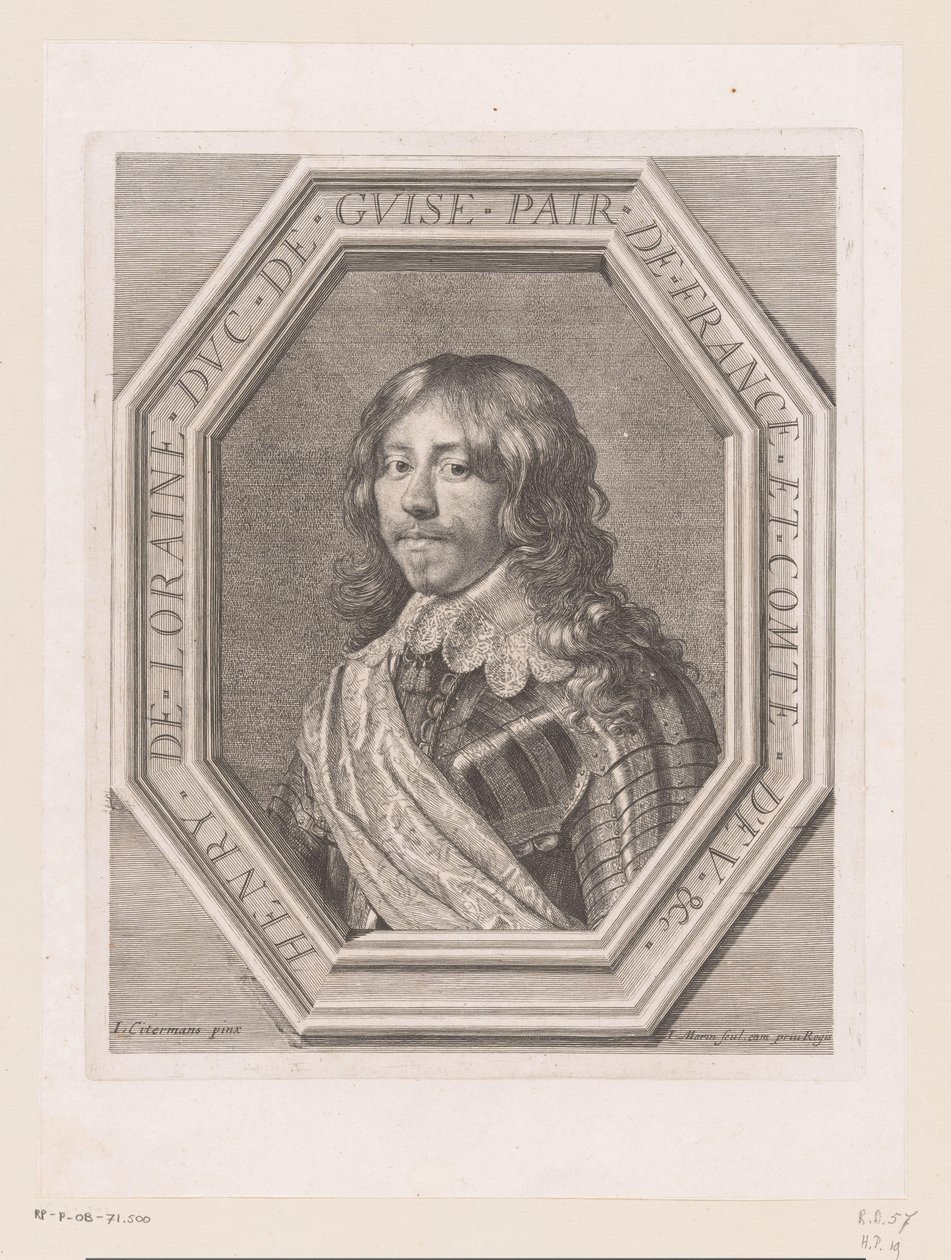 Portret van Hendrik II de Lorraine, hertog van Guise door Jean Morin