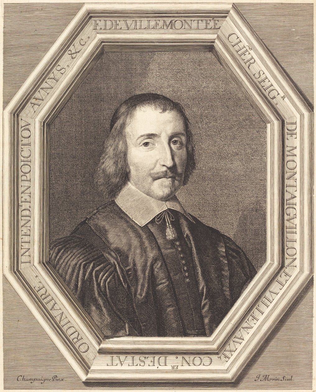 Francois de Villemontee door Jean Morin after Philippe de Champaigne