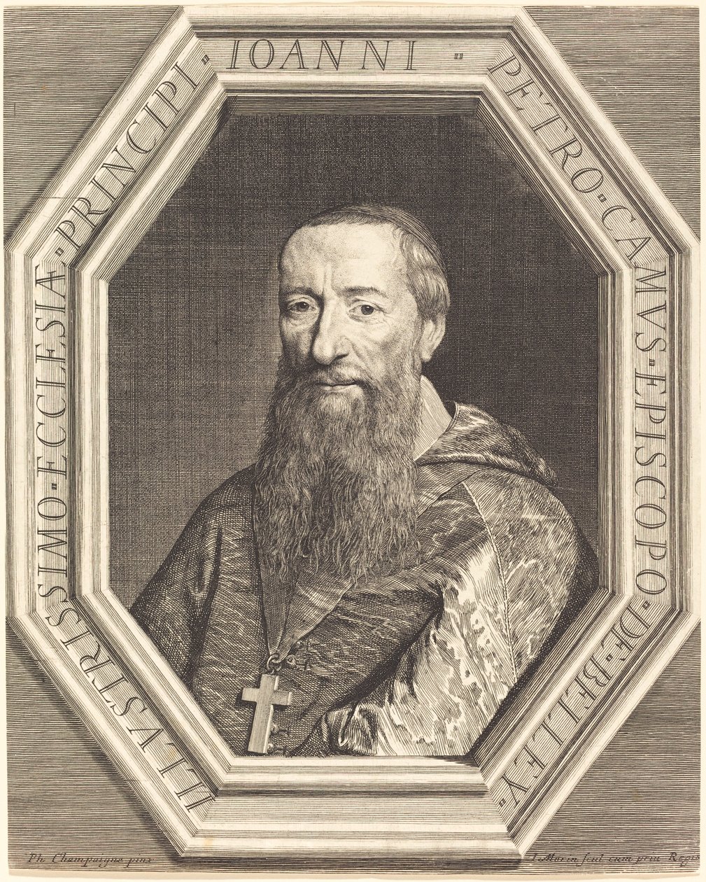 Jean Pierre Camus door Jean Morin after Philippe de Champaigne