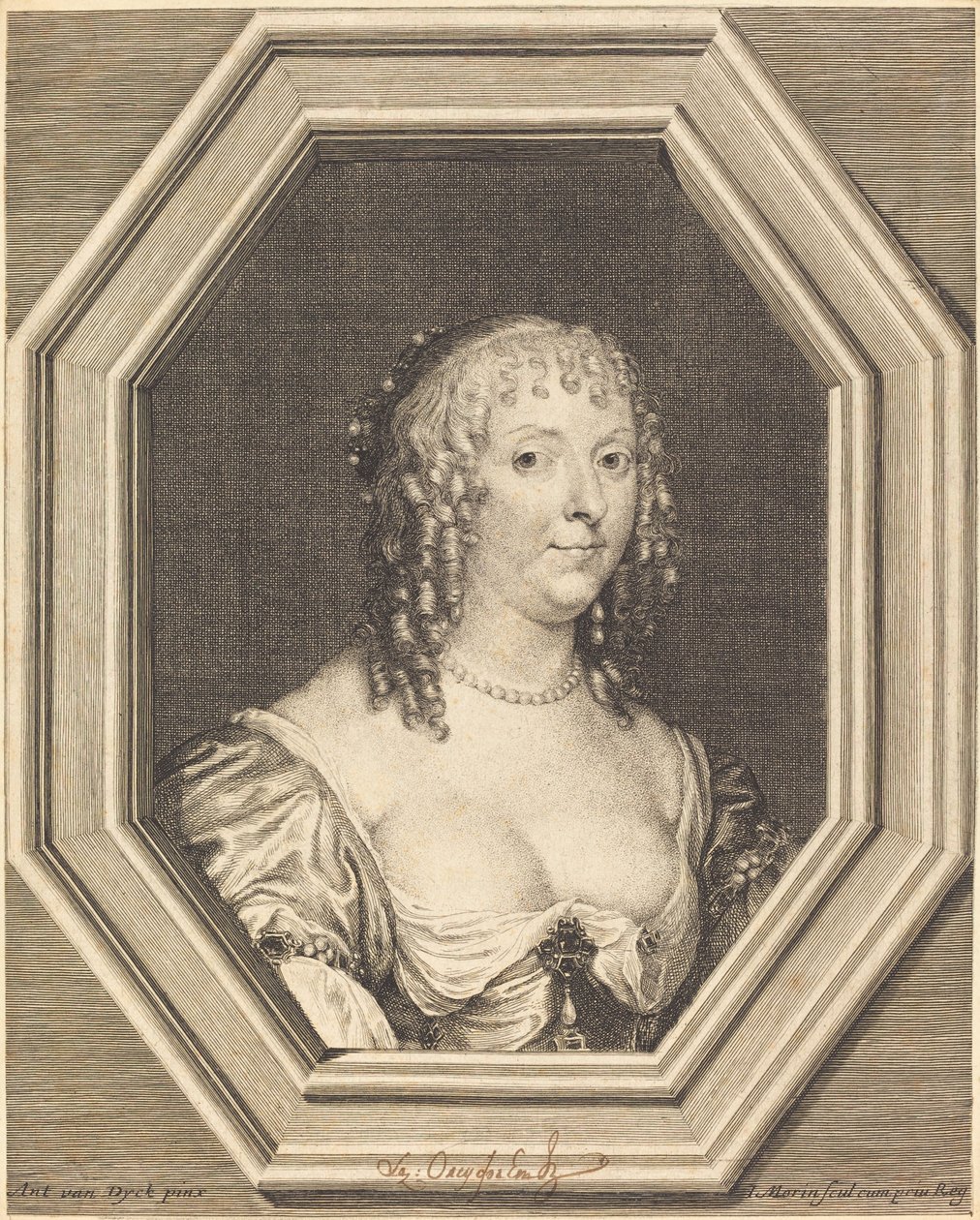 Anne Sophie Herbert, gravin van Carnarvon door Jean Morin after Sir Anthony van Dyck