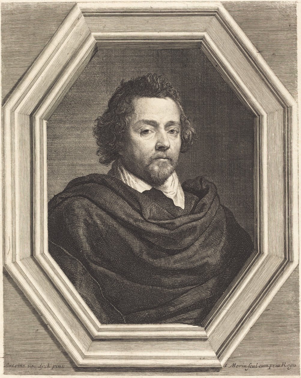 Nicolas Chrystin door Jean Morin, after Sir Anthony van Dyck