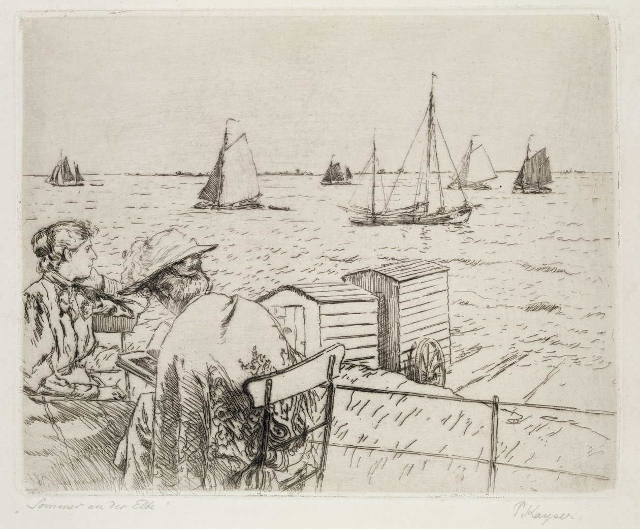 Zomer aan de Elbe door Jean Paul Kayser
