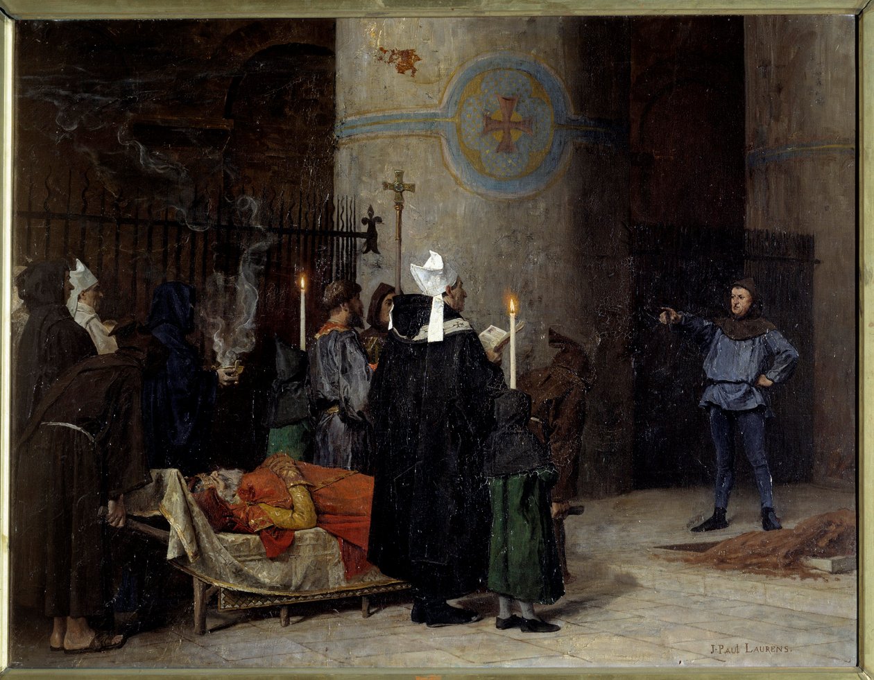 Begrafenis van Willem de Veroveraar in de Abdij aux Hommes van Caen door Jean Paul Laurens