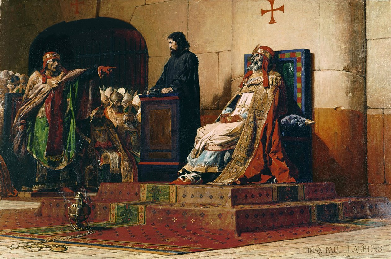 Paus Formosus en Stefanus VII door Jean Paul Laurens
