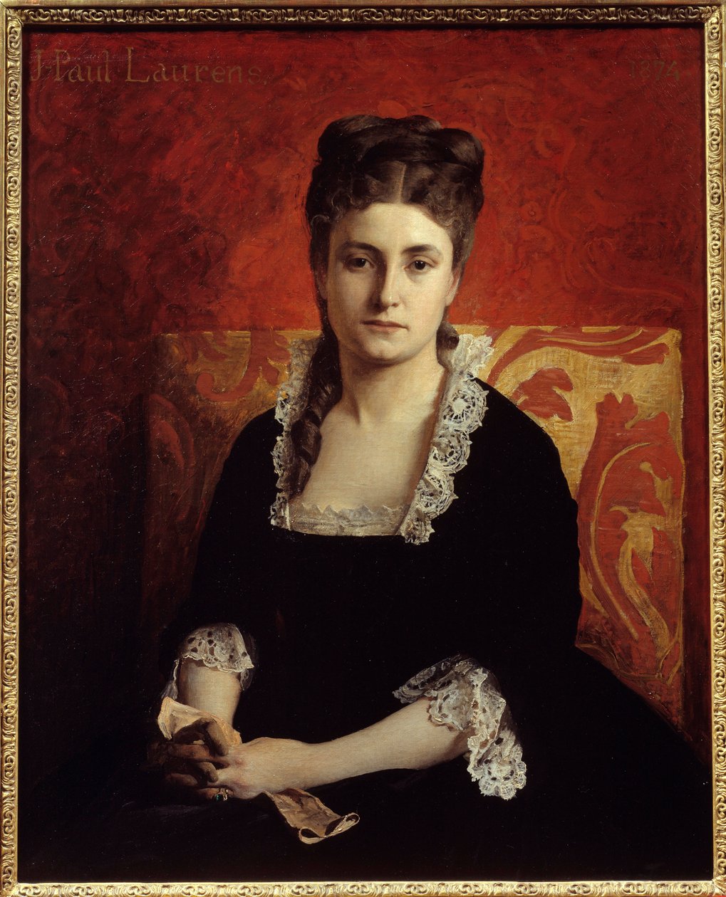 Portret van een vrouw door Jean Paul Laurens