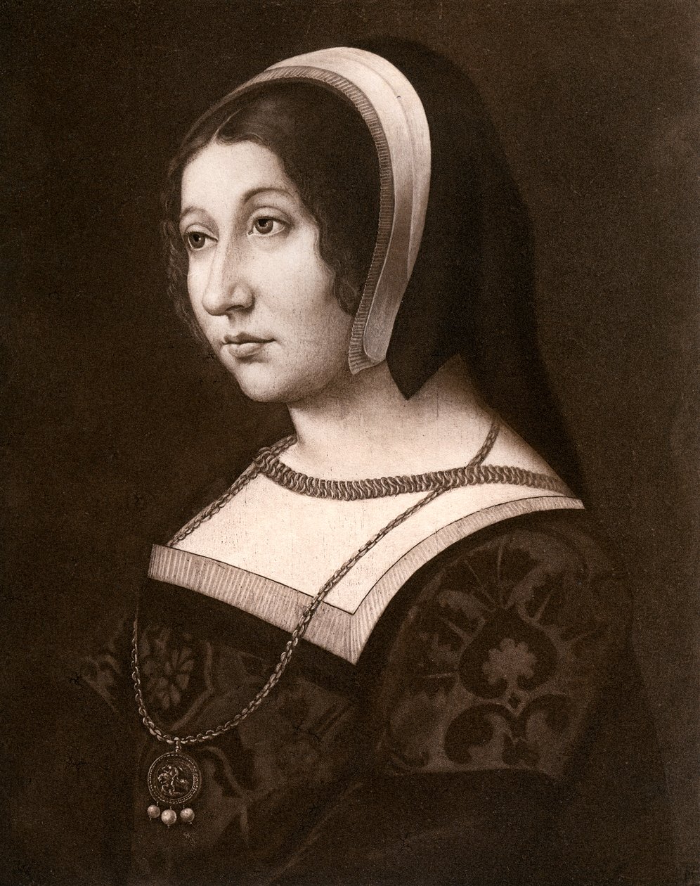 Onbekende vrouw, voorheen bekend als Margaret Tudor, ca. 1520, 1902 door Jean Perreal