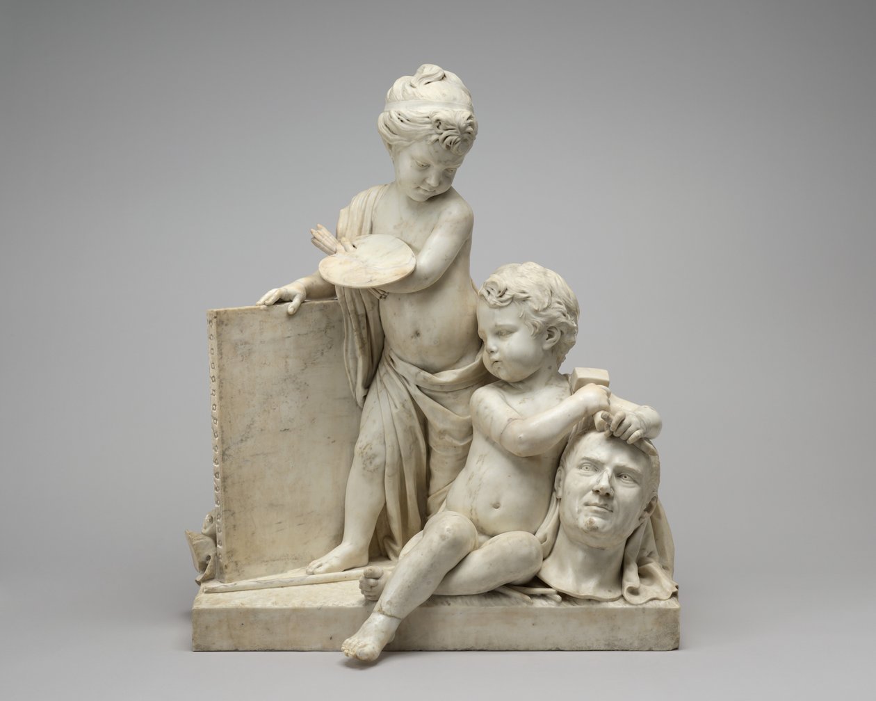 Schilderkunst en beeldhouwkunst, 1774-1778 door Jean Pierre Antoine Tassaert