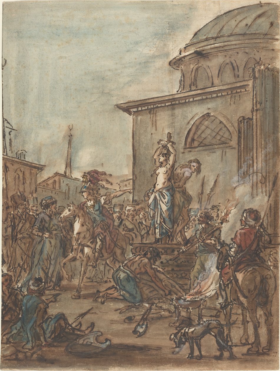 Olindo en Sophronia Gered door Clorinda door Jean Pierre Norblin