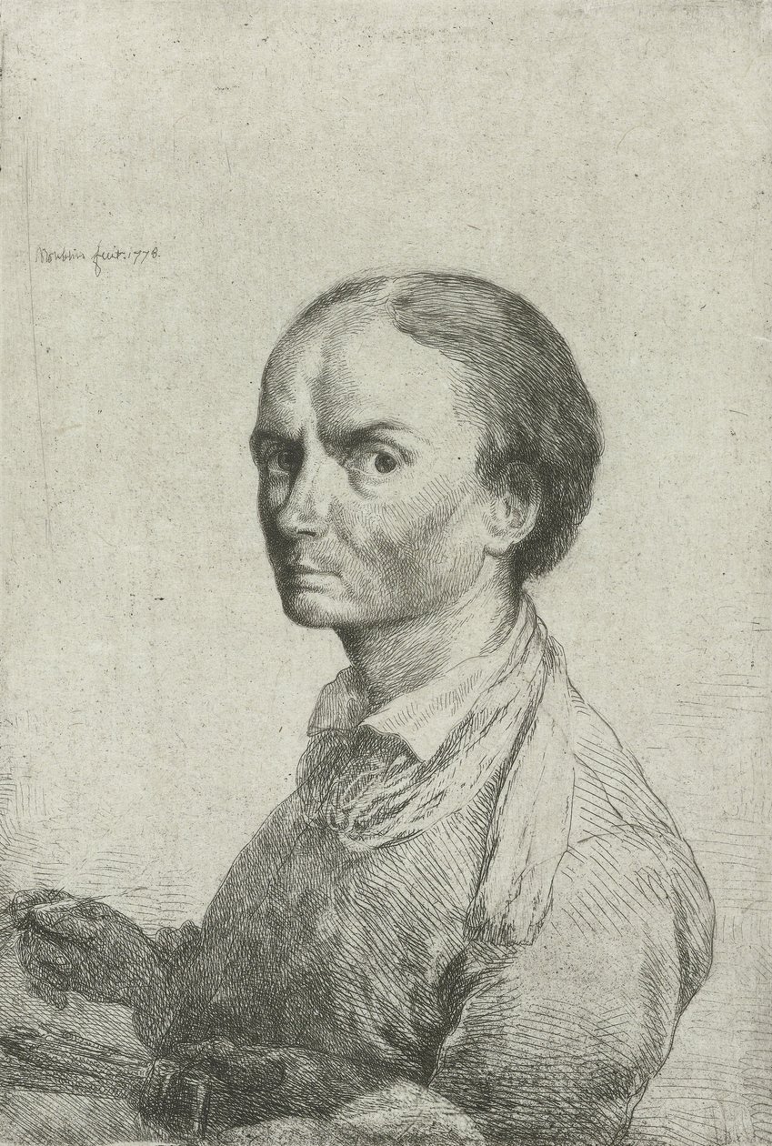 Zelfportret van Jean Pierre Norblin de la Gourdaine door Jean Pierre Norblin de La Gourdaine