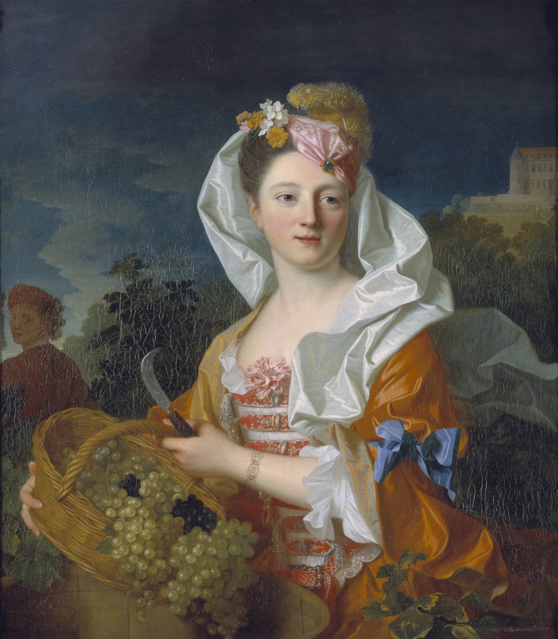 Portret van een Dame als Pomona door Jean Ranc