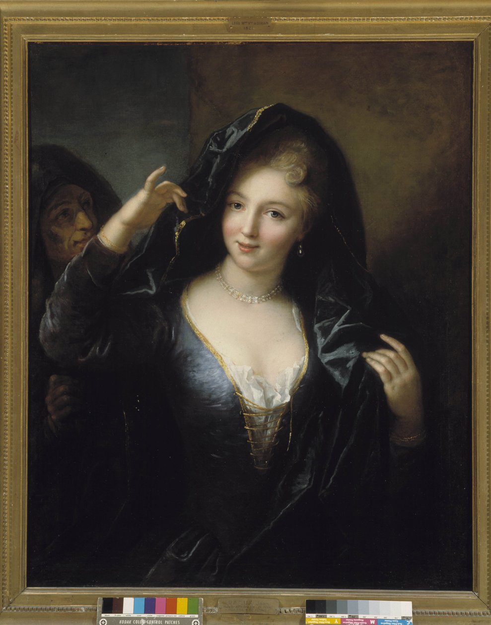 Jong meisje met de parelketting door Jean Raoux