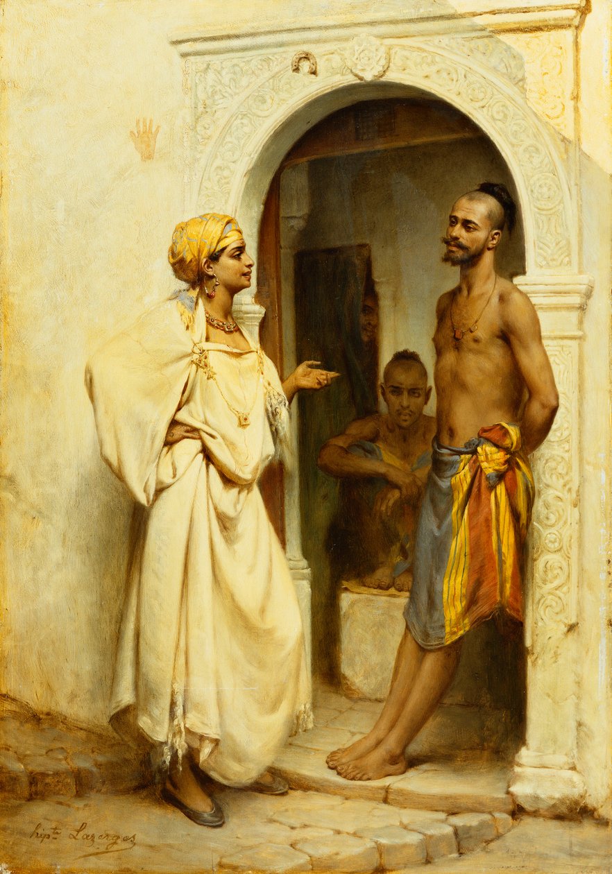Flirtatie door Jean Raymond Hippolyte Lazerges