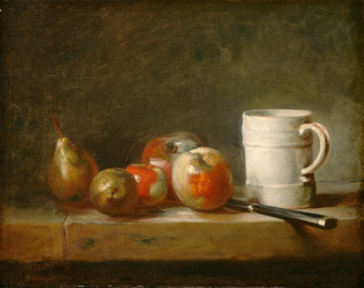 Stilleven met een Witte Beker door Jean-Baptiste Simeon Chardin