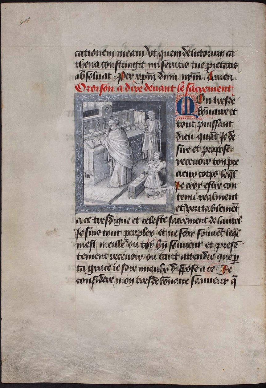 Heilige Mis met Filips de Goede. Het Getijdenboek van Filips van Bourgondië, ca. 1455 door Jean Tavernier