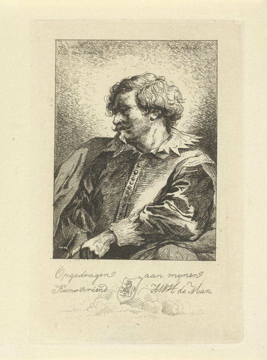Portret van een man door Jean Zacherie Mazel
