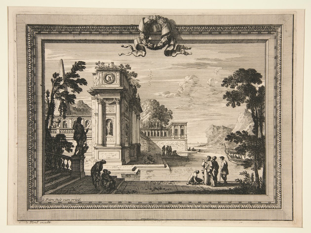 Klassiek landschap door Jean le Pautre