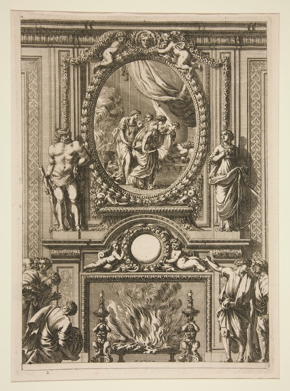 Grote schoorstenen in Romeinse stijl door Jean le Pautre