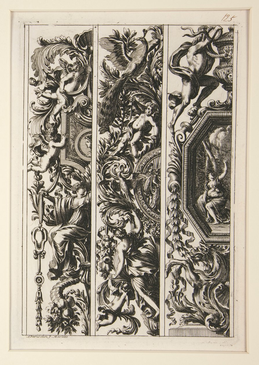 Grotesken en Moresken op de Romeinse manier (6) door Jean le Pautre
