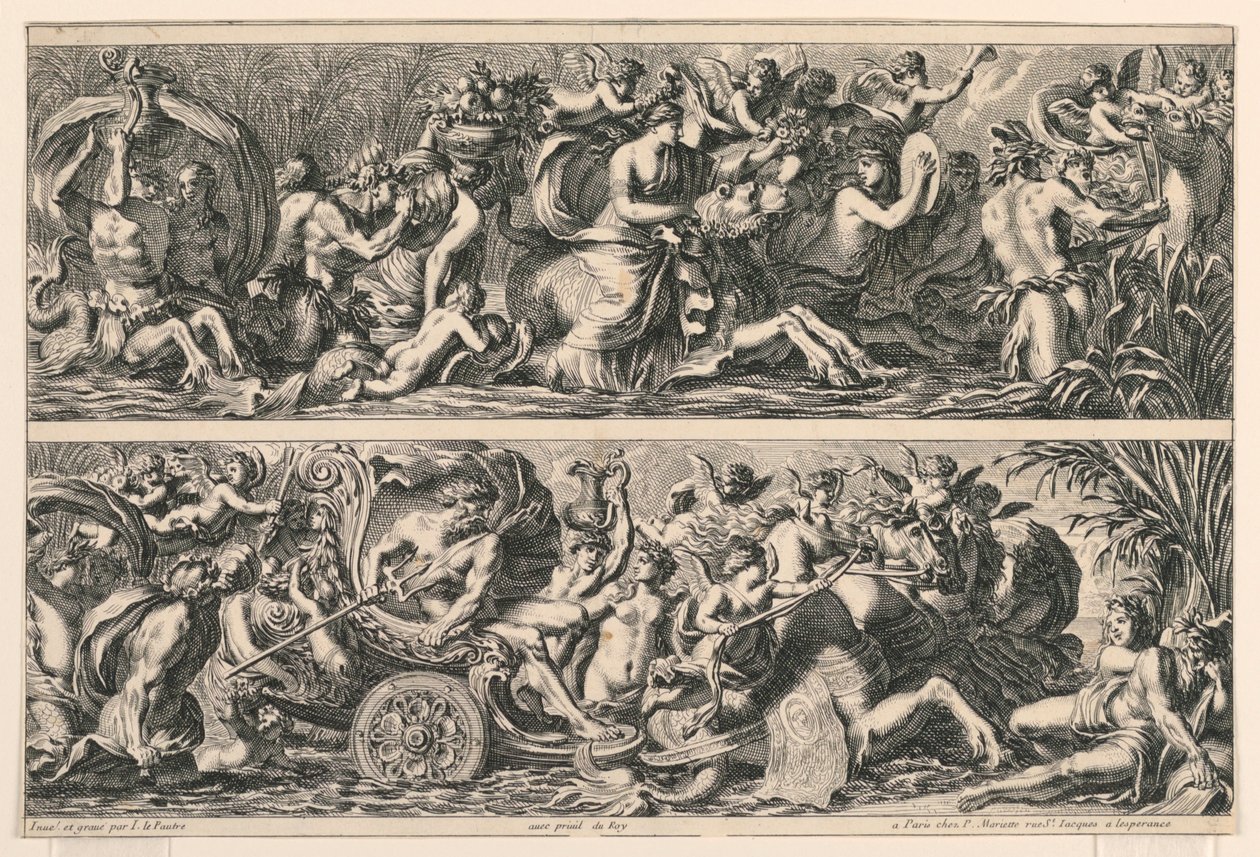 Twee friesjes, uit "Frises Feuillages et Autres Ornemens" door Jean le Pautre