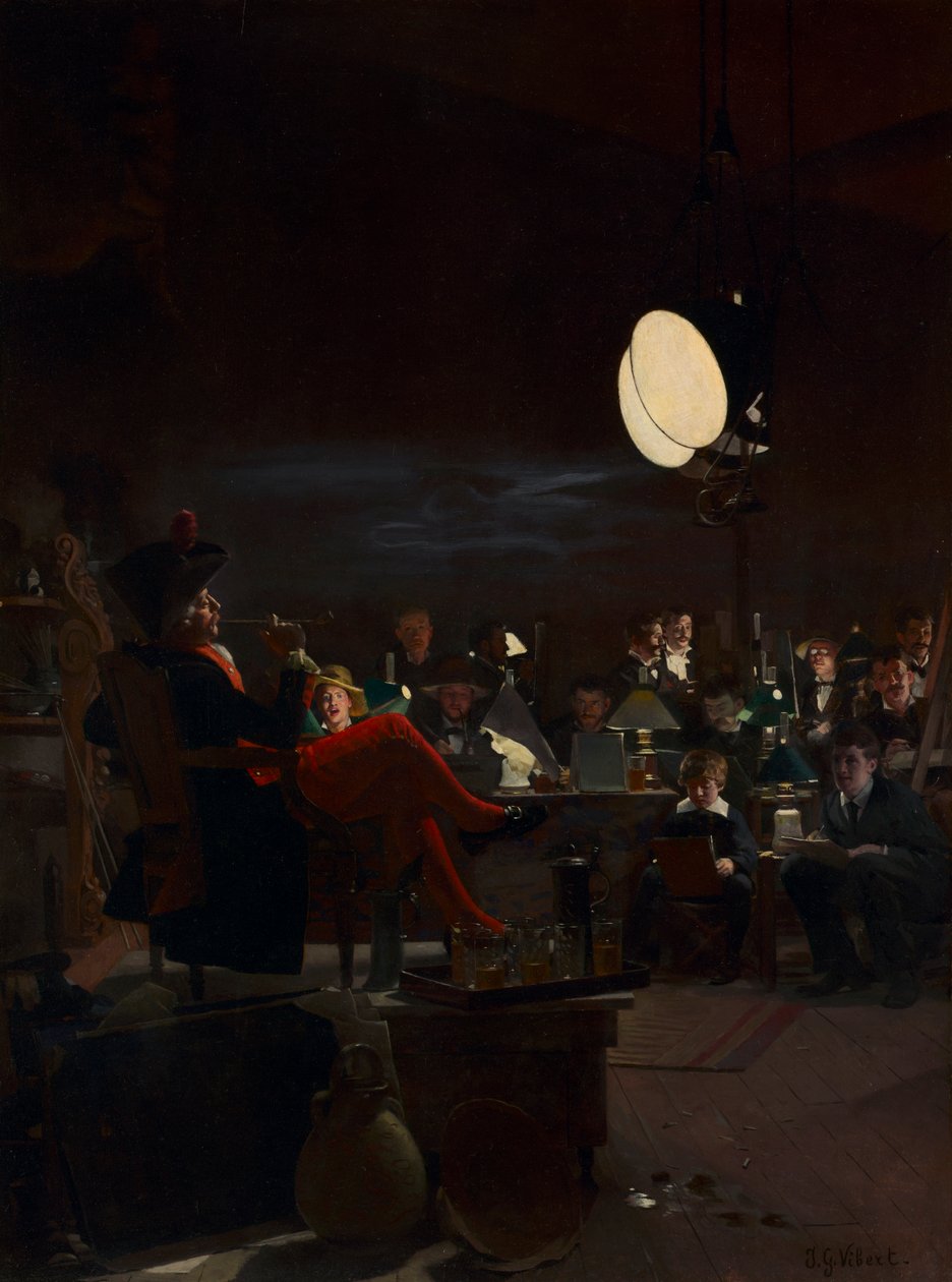 Een avondklas, ca. 1881 door Jean or Jehan Georges Vibert