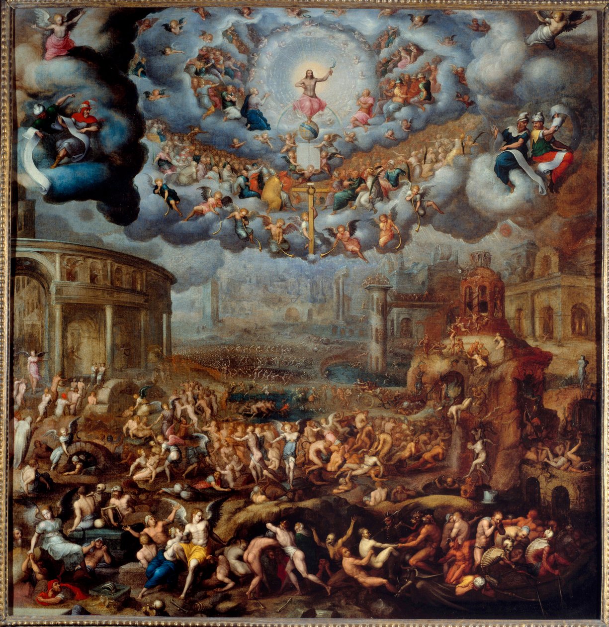 Het Laatste Oordeel. Schilderij door Jean Cousin de Jongere (1522-1594) 16e eeuw door Jean the Younger Cousin