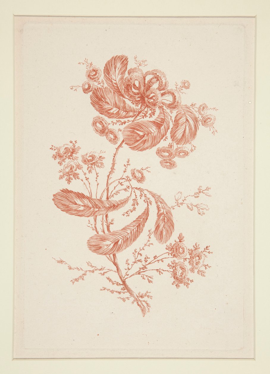 Zonder titel (Ideale bloemen), uit een set van zes door Jeanne Deny