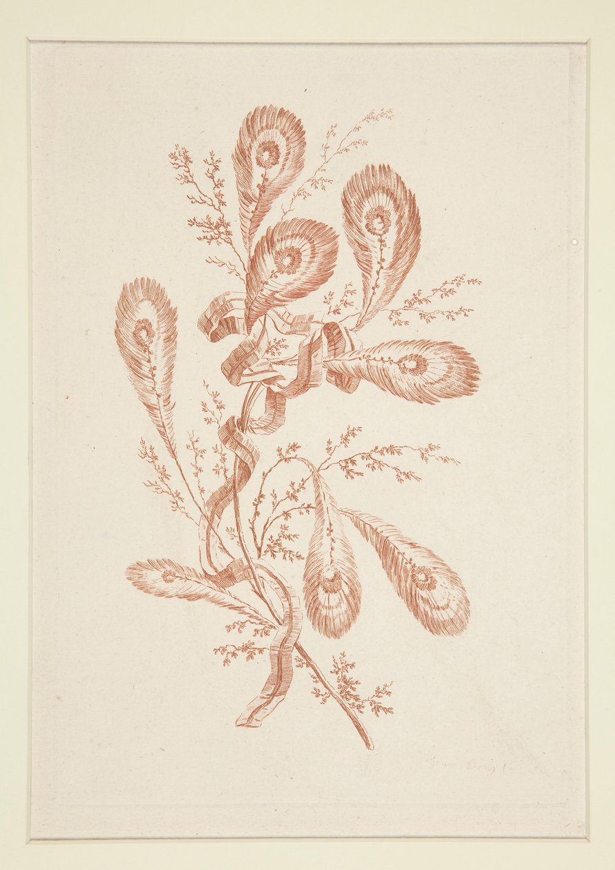 Zonder Titel (Ideale Bloemen), uit een set van zes door Jeanne Deny