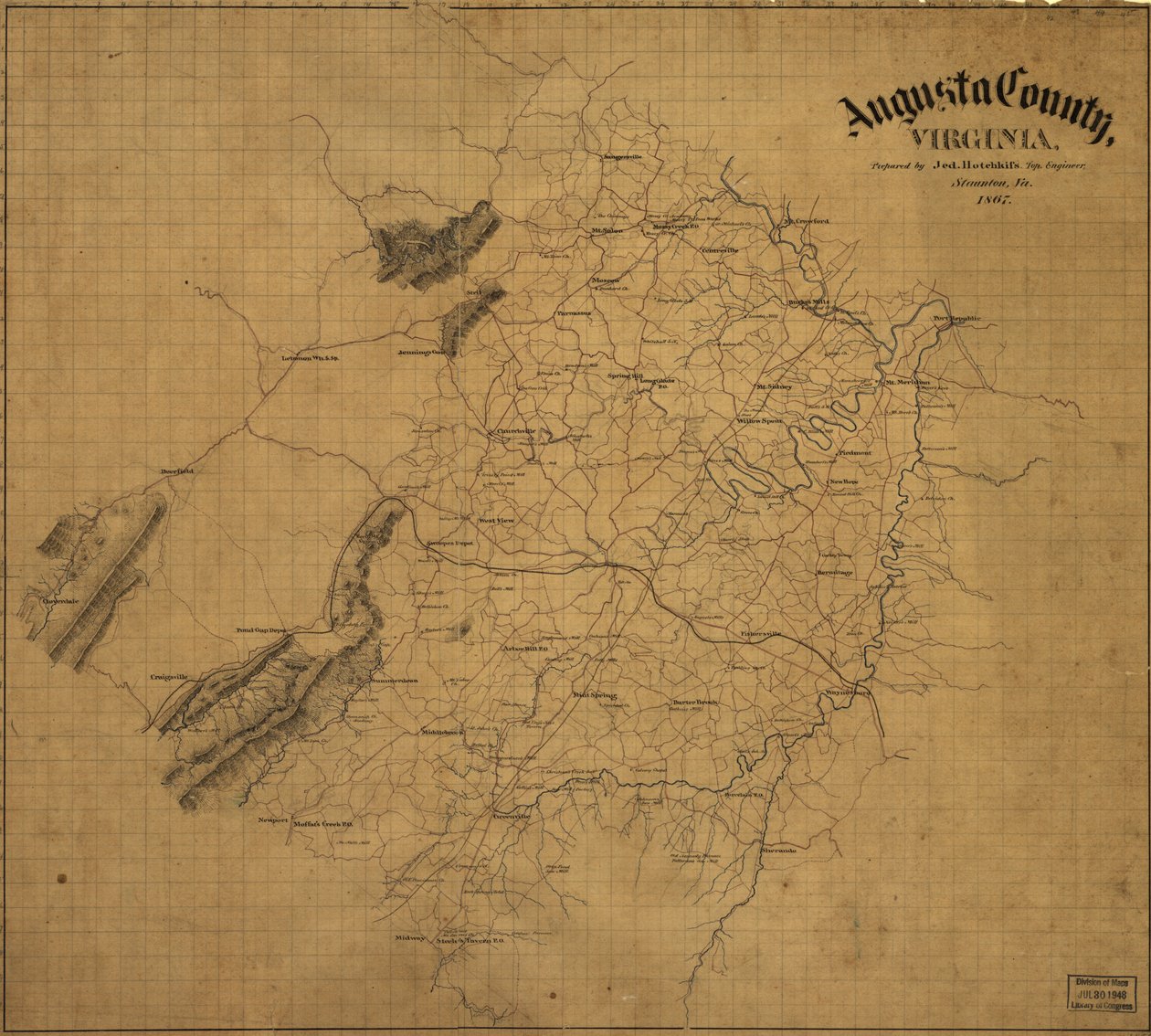 Augusta County, Virginia, LOC 99446931 door Jedediah Hotchkiss