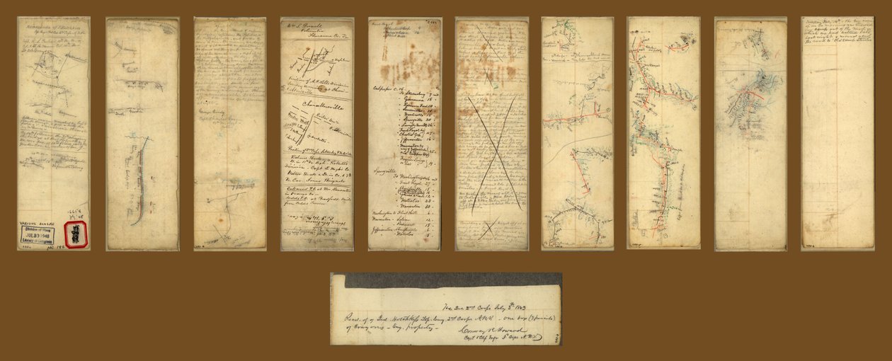 Memoranda van J. Hotchkiss, Top. Eng., Hd. Qrs., 2nd Corps, A.N.Va. - (Chancellorsville, Virginia). LOC 2005625049 door Jedediah Hotchkiss