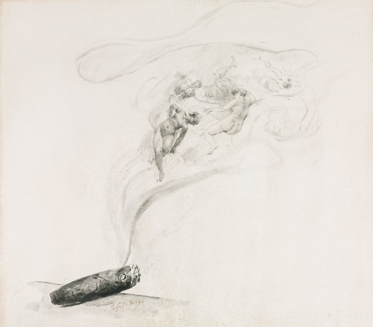 In de rook door Jehan Georges Vibert
