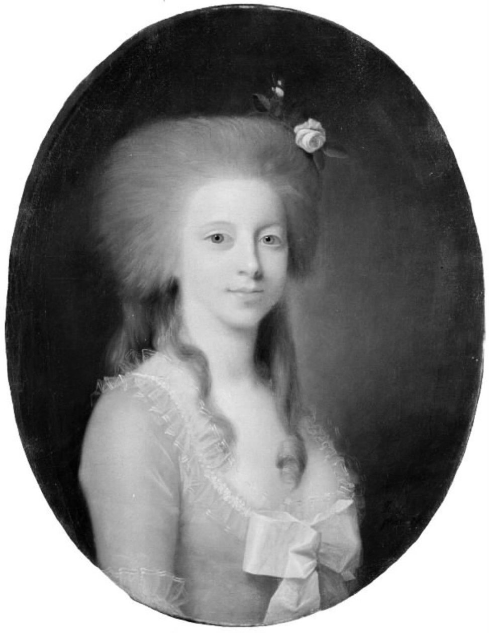 Gravin Margarethe Moltke, geb. Løvenskiold door Jens Juel
