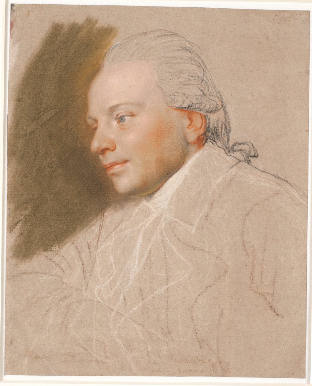 Portret van een jongere heer, onvoltooid door Jens Juel