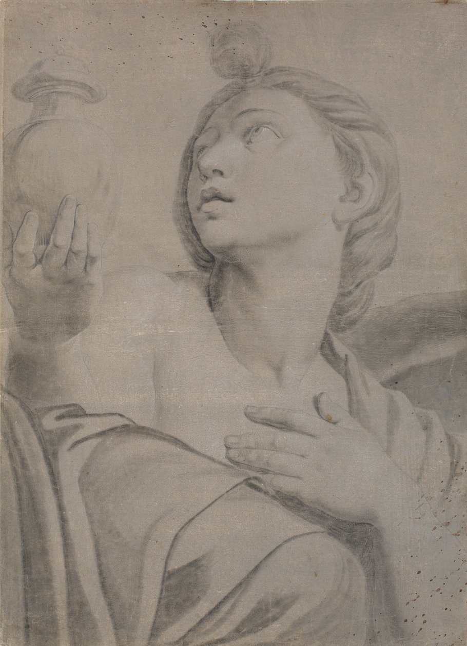 Psyche brengt Venus de kruik van Persephone met de toverdrank door Jens Juel