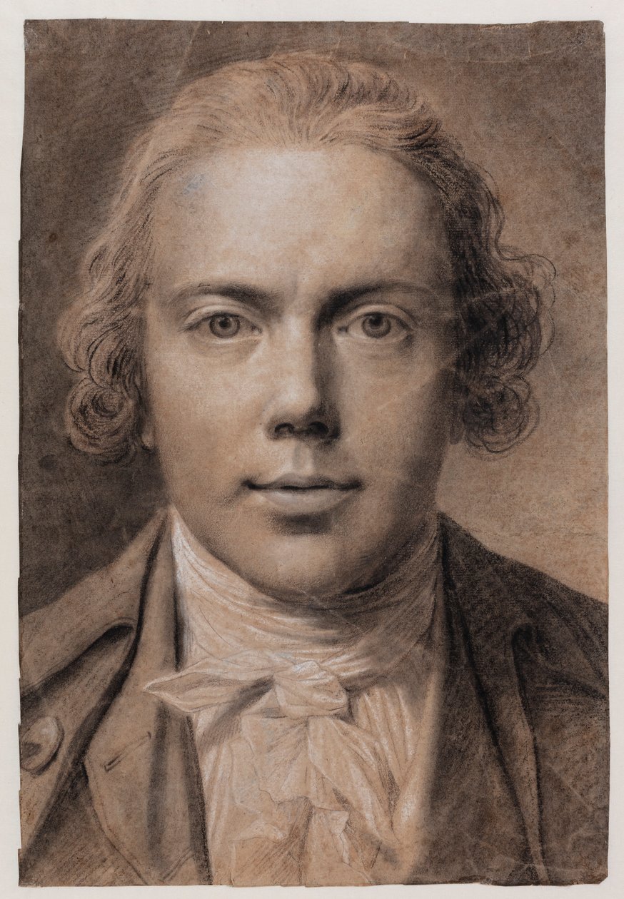 Zelfportret, borstbeeld en face door Jens Juel