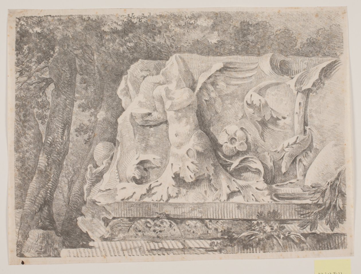 Fragment van een sculptuur door Jens Petersen Lund