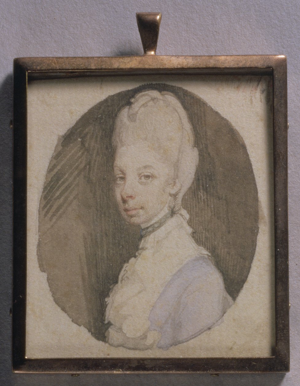 Portret Miniatuur van Koningin Charlotte, c.1772 door Jeremiah Meyer