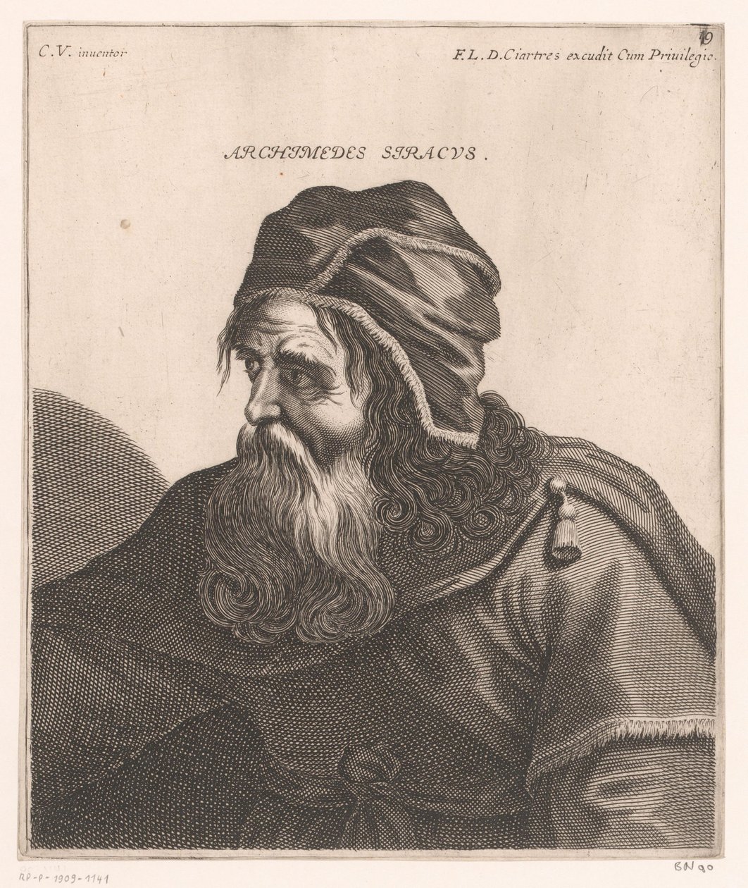 Portret van Archimedes door Jerôme David (attributed to)