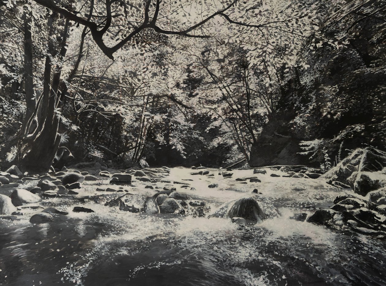 Rivierlandschappen, 2024 (olieverf op doek) door Jerome Glomaud