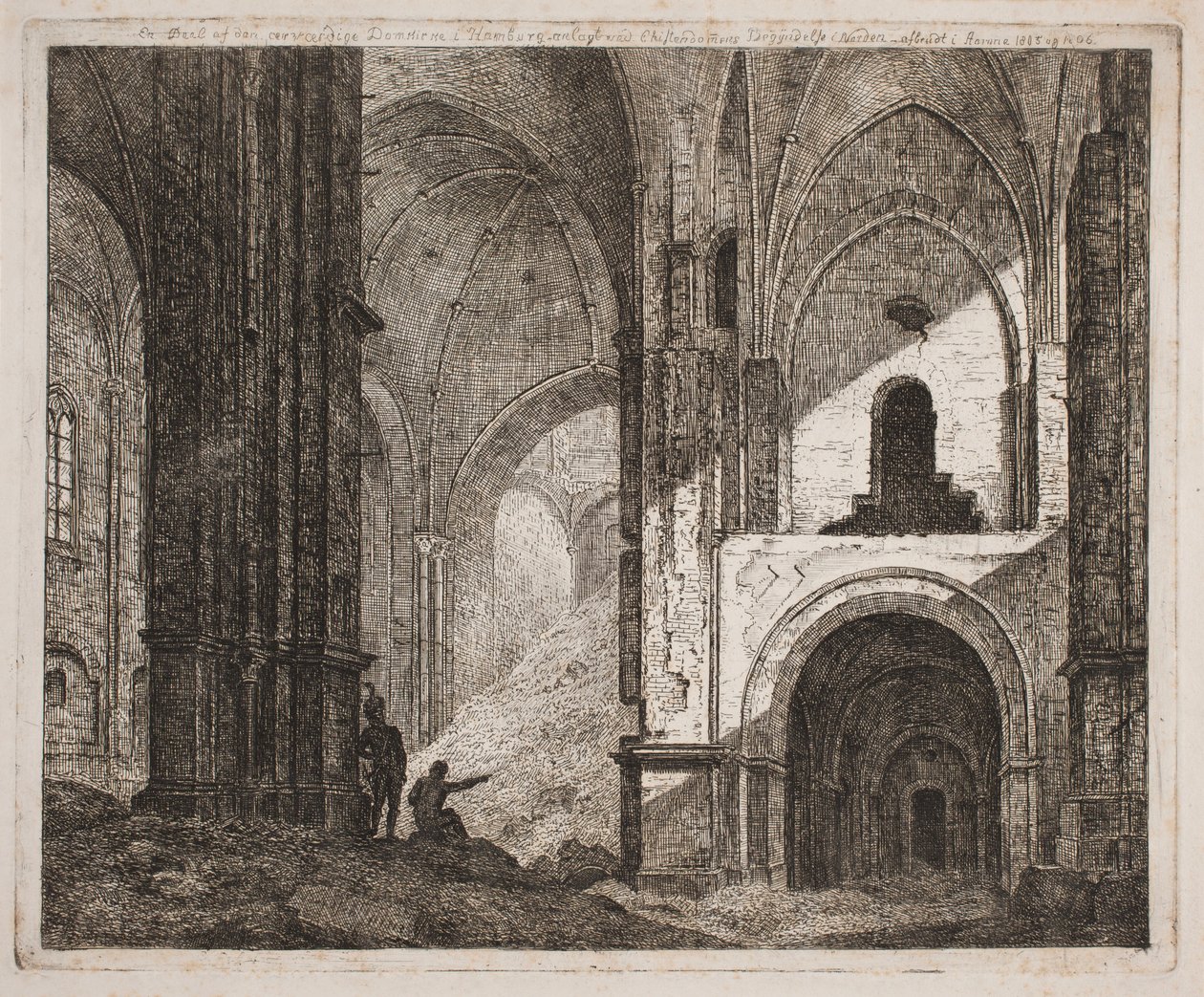 Interieur van dezelfde ruïne 1806 door Jes Bundsen