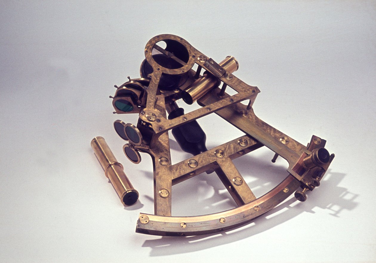 Dubbel omrande brugsextant, c.1780 door Jesse Ramsden