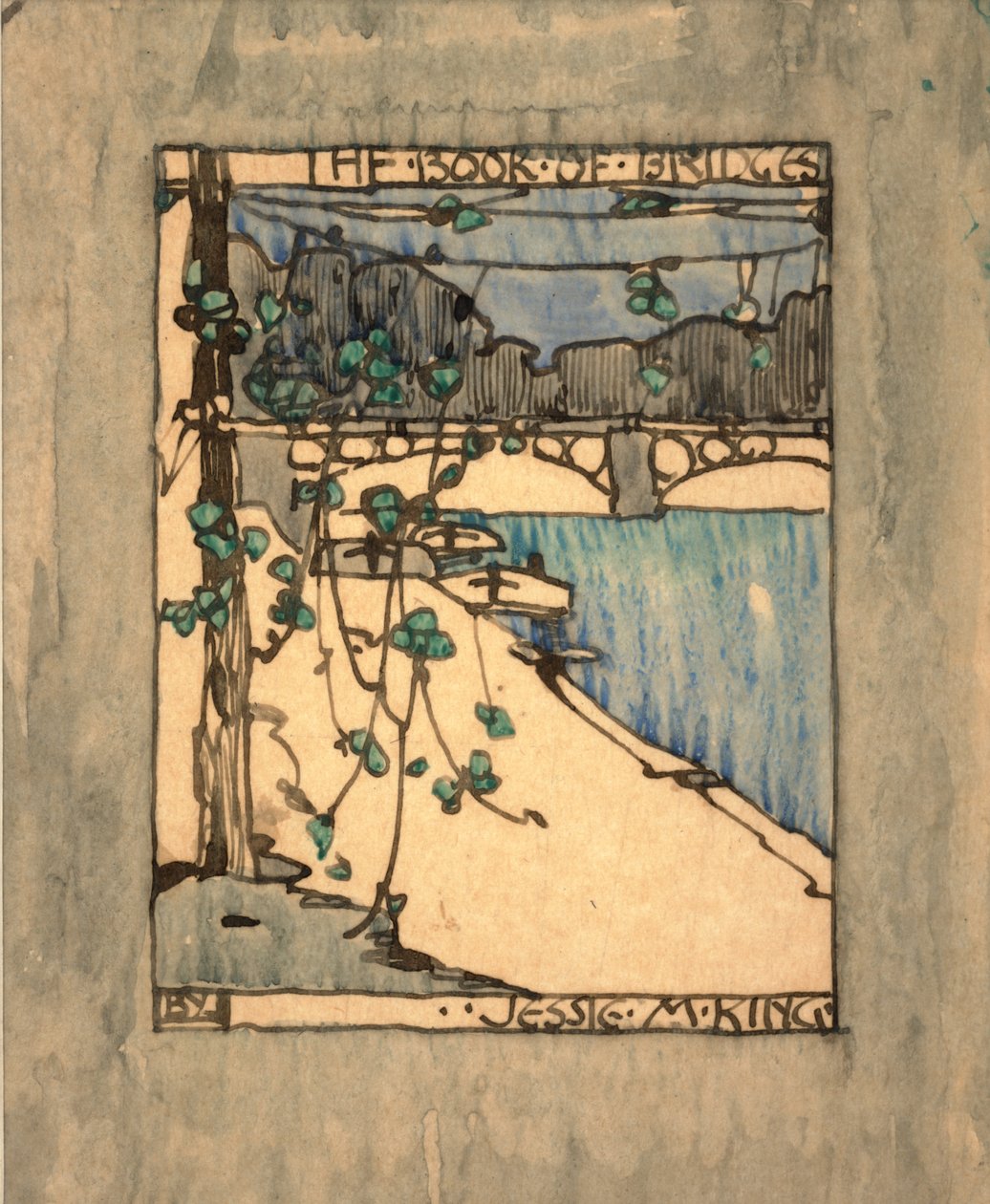Frontispice voor "Het Boek der Bruggen", c.1911 door Jessie Marion King