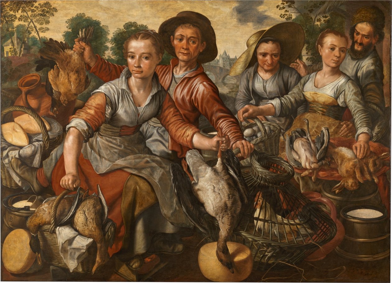 Een markt door Joachim Beuckelaer
