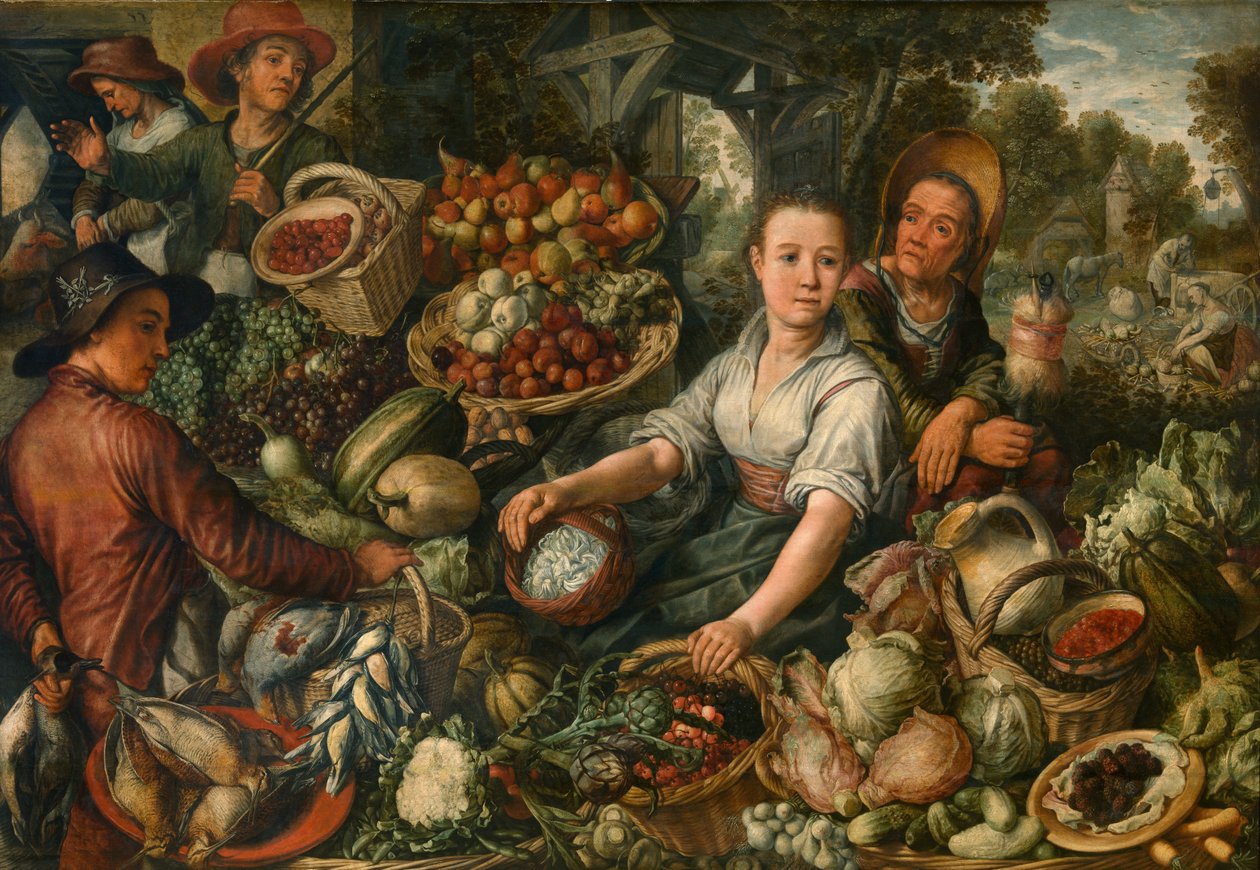 Groentemarkt door Joachim Beuckelaer