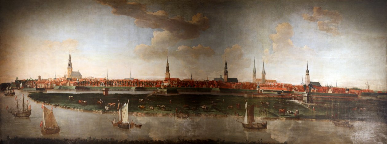 Duits: Stadsgezicht van Hamburg 1861 door Joachim Luhn