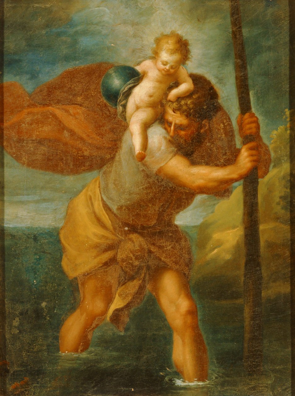 Sint Christoffel (schilderij) door Joachim Patenier or Patinir