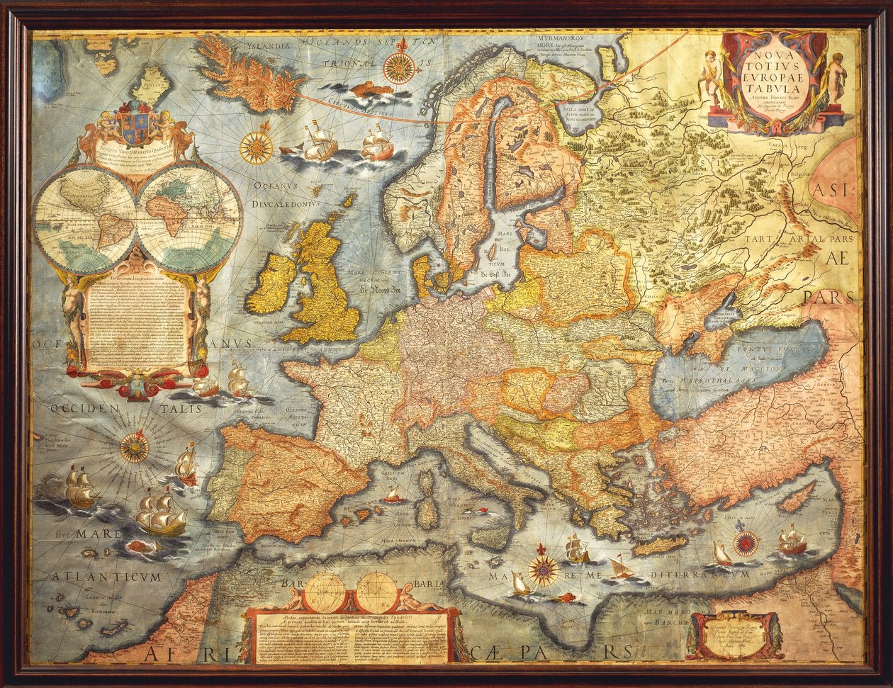 Kaart van Europa 1686 door Joan Blaeu door Joan Blaeu