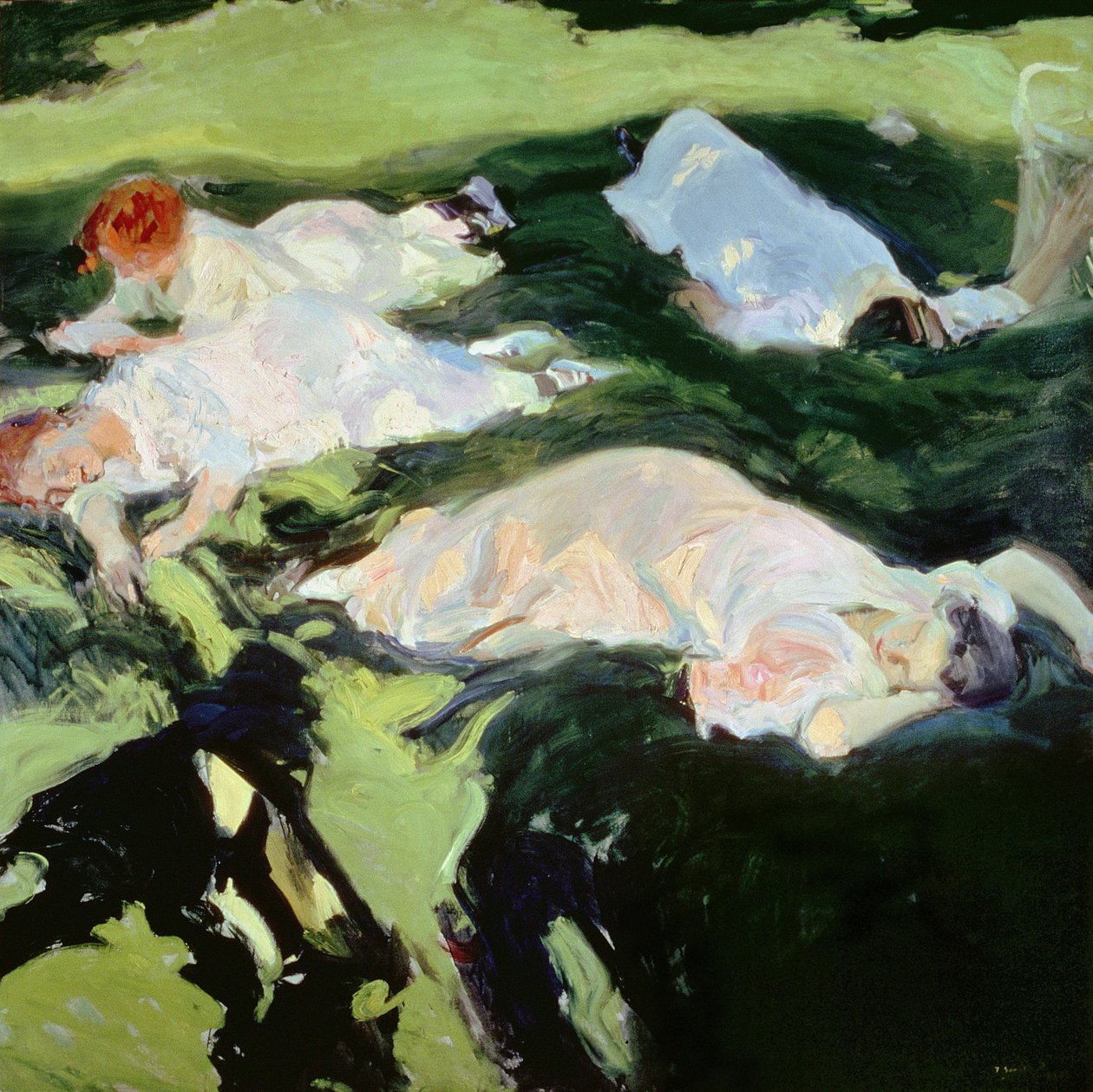 De Siësta door Joaquin Sorolla