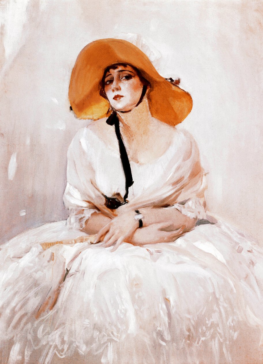 Portret van Raquel Meller (1888-1962), Spaanse zangeres en actrice. Detail. Schilderij door Joaquin Sorolla (1863-1923). 1919. Madrid. Sorolla Museum. door Joaquín Sorolla