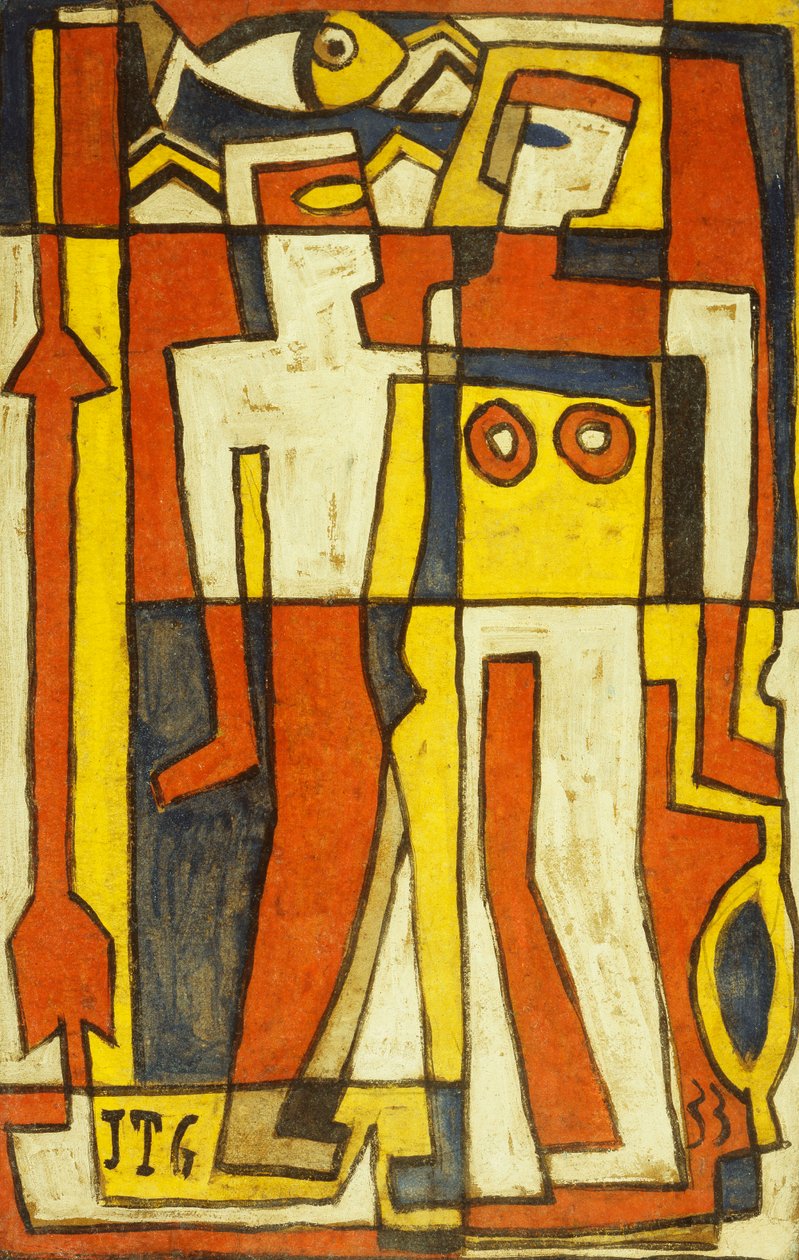 Twee Figuren door Joaquin Torres Garcia