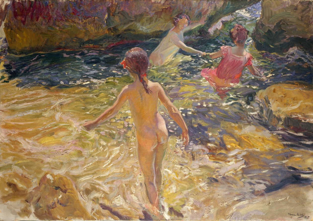 Het bad, Jávea door Joaquín Sorolla